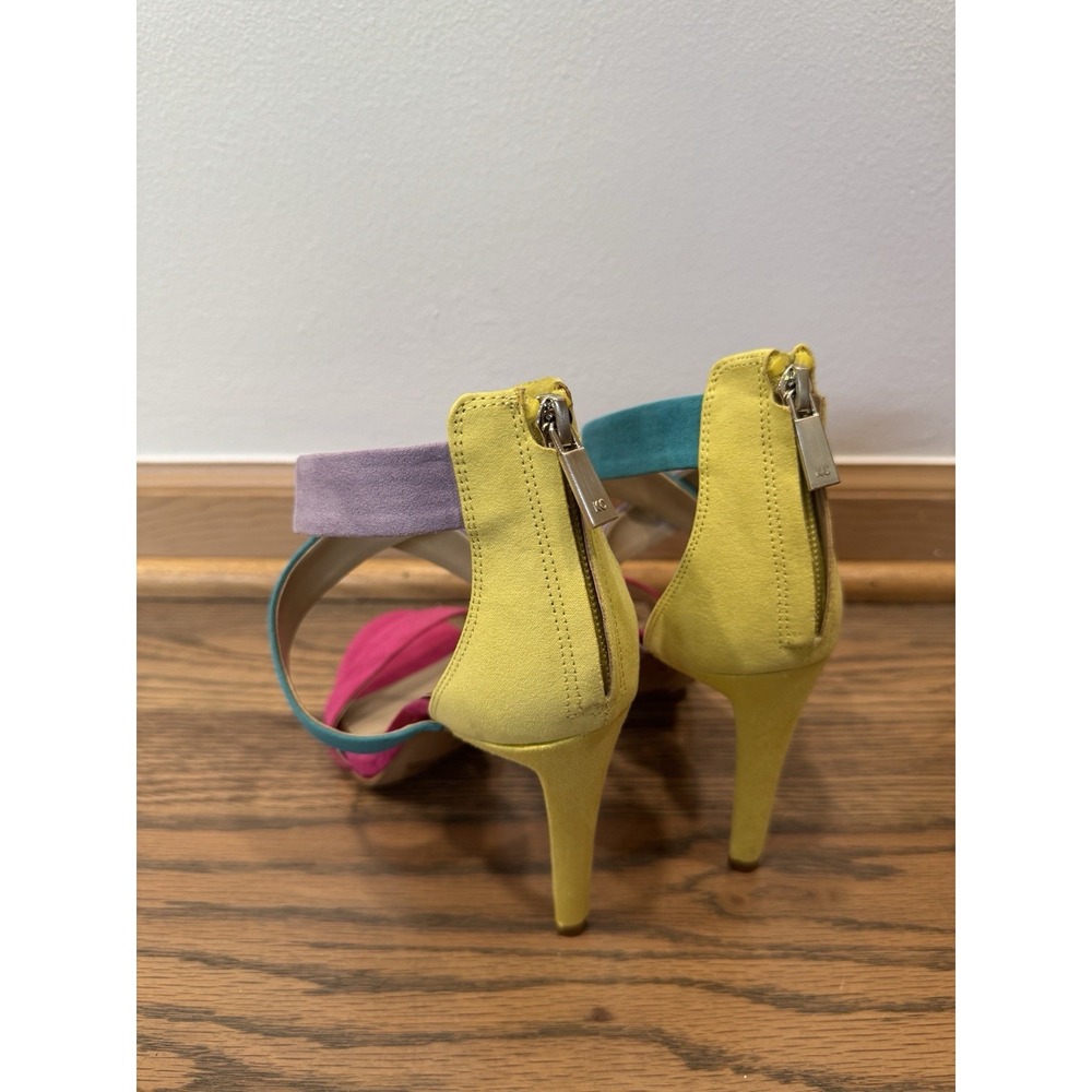 Kenneth Cole New York Brooke Cross Dress Sandals Multi Color Womens Heels Sz 6 - Picture 3 of 6